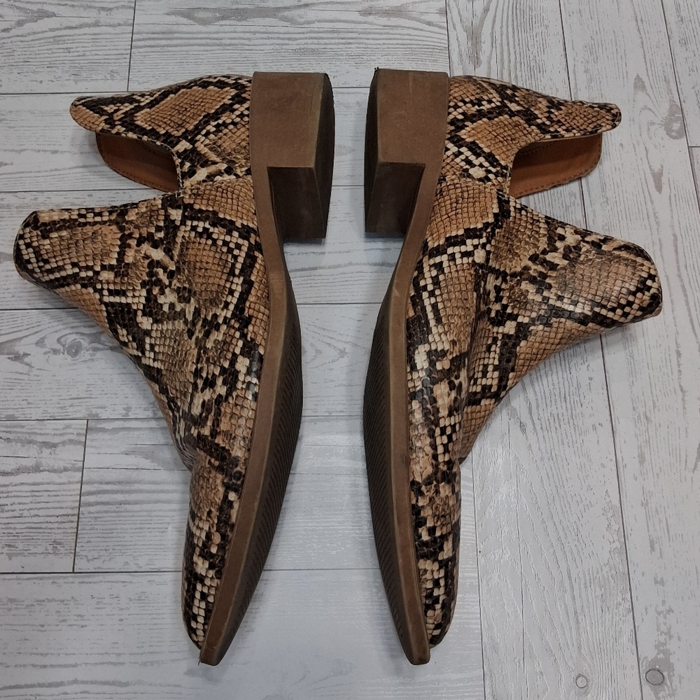 Steve Madden Brown Snake Print Joella Pointed Toe Women's Ankle Booties Size 10 - Picture 5 of 10